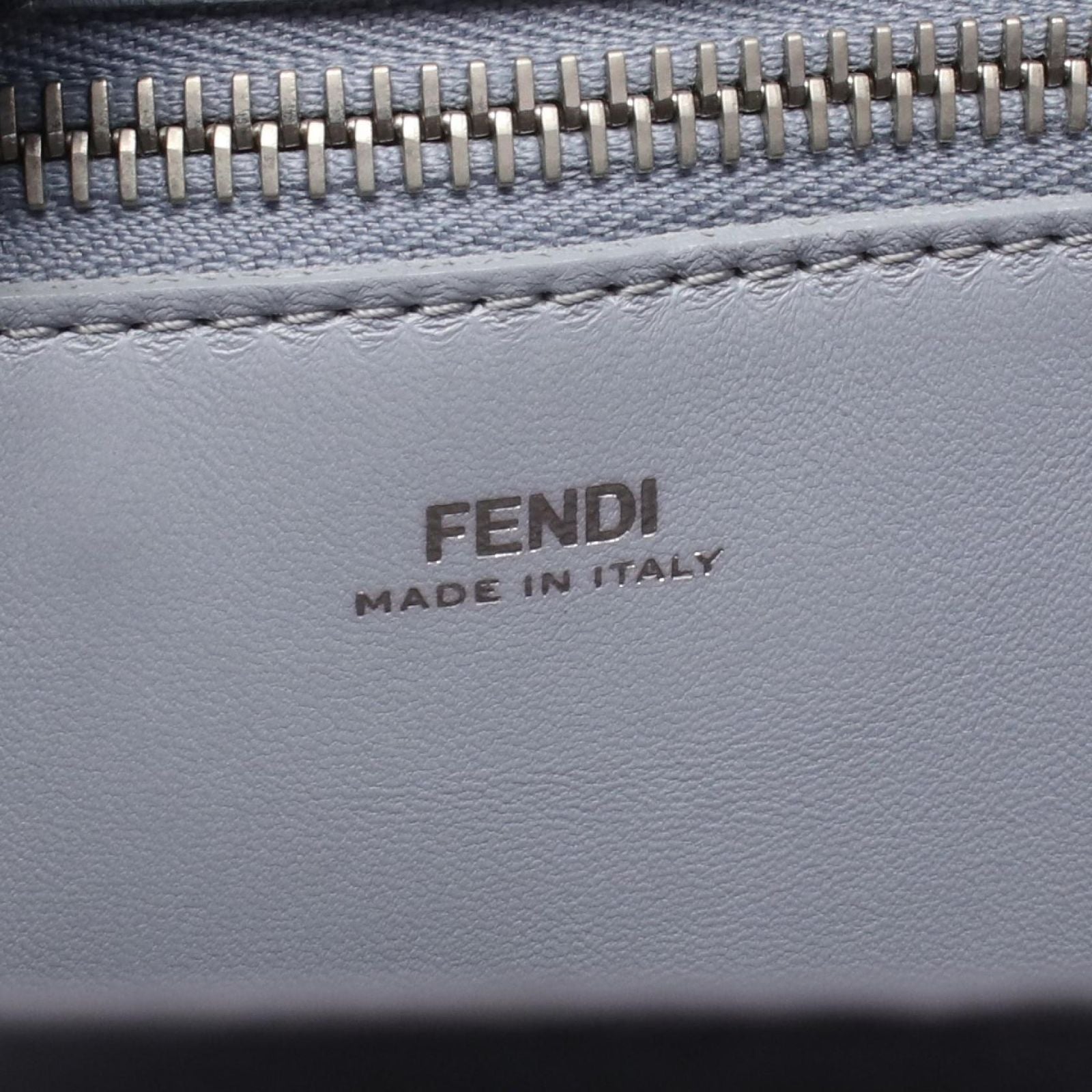 Fendi Shoulder Bag Dot Com Click Gray Leather — view 4