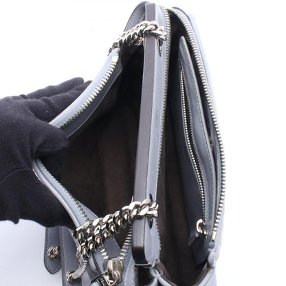 Fendi Shoulder Bag Dot Com Click Gray Leather — view 3