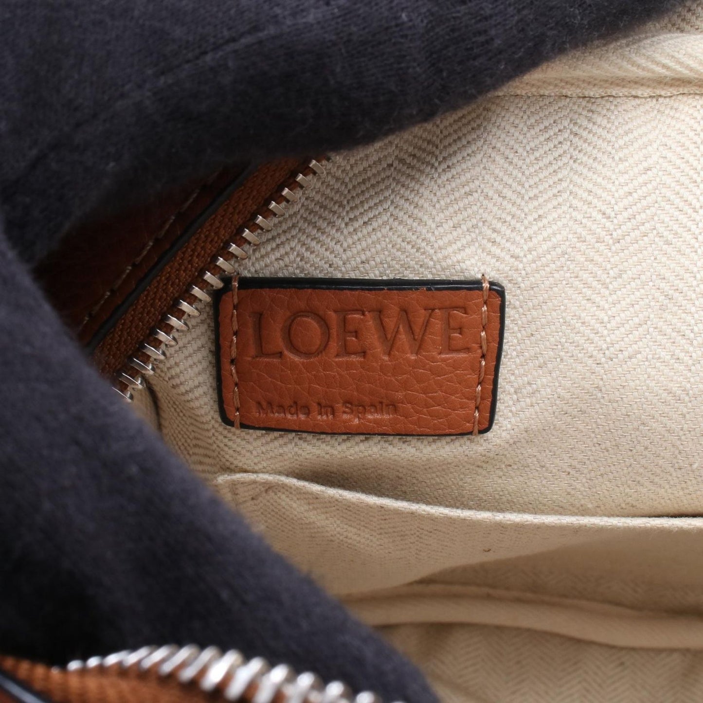 Loewe Shoulder Bag Military XS Brown Orange Leather — view 4