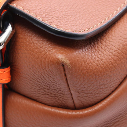 Loewe Shoulder Bag Military XS Brown Orange Leather — view 5