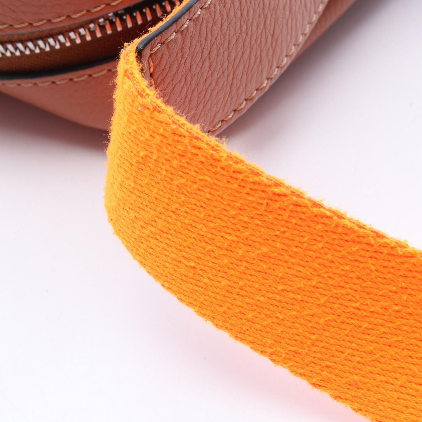 Loewe Shoulder Bag Military XS Brown Orange Leather — view 7