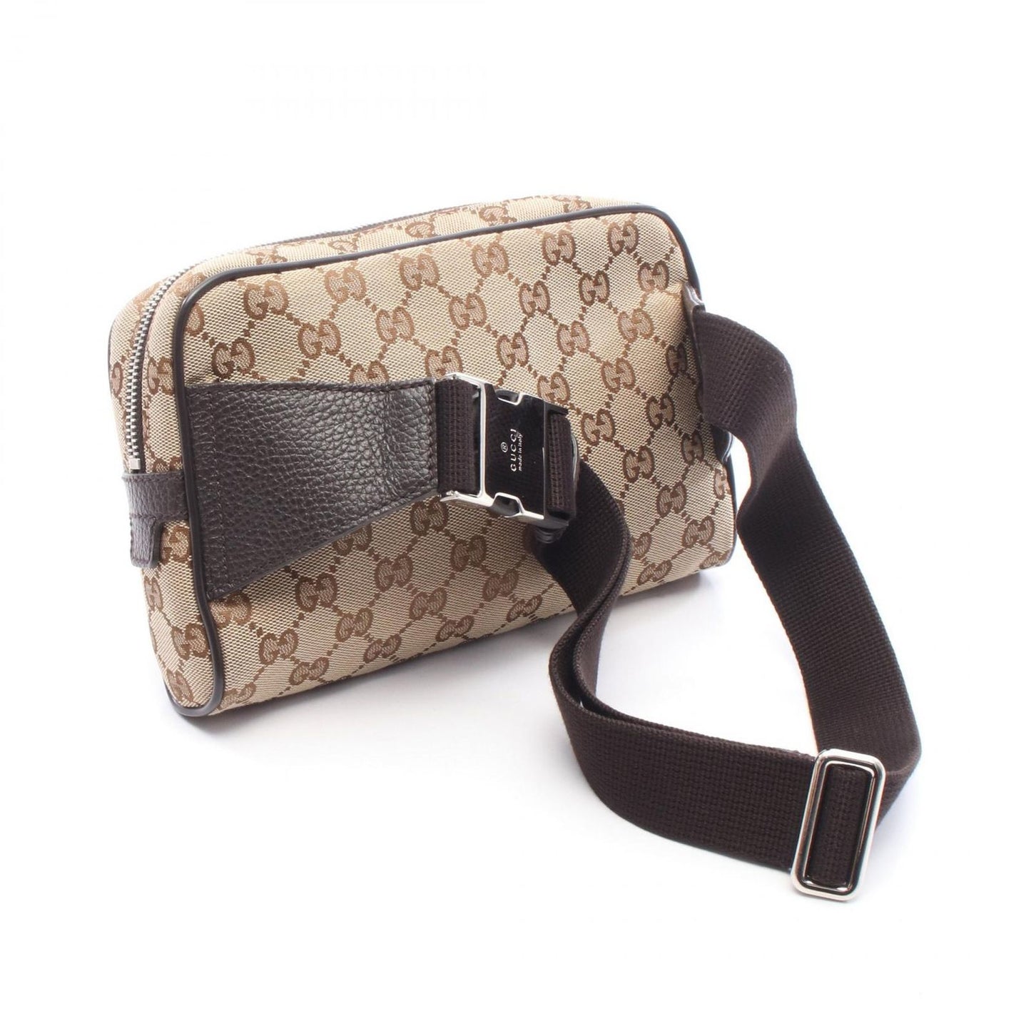 Gucci Waist Bag GG Canvas Beige Dark Brown — view 2