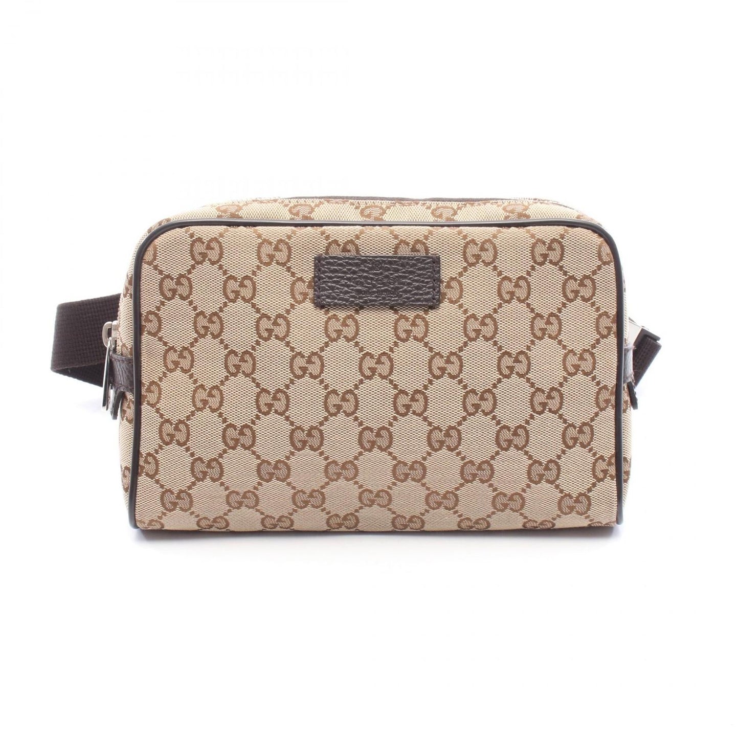Gucci Waist Bag GG Canvas Beige Dark Brown