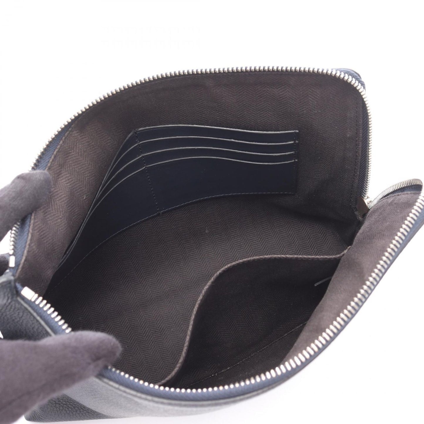 Loewe Clutch Anagram Navy Leather — view 3