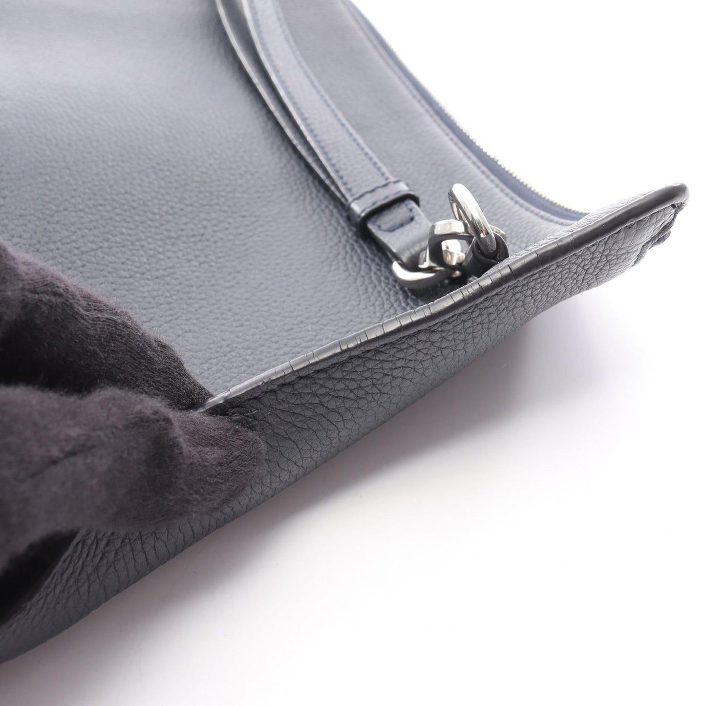 Loewe Clutch Anagram Navy Leather — view 8