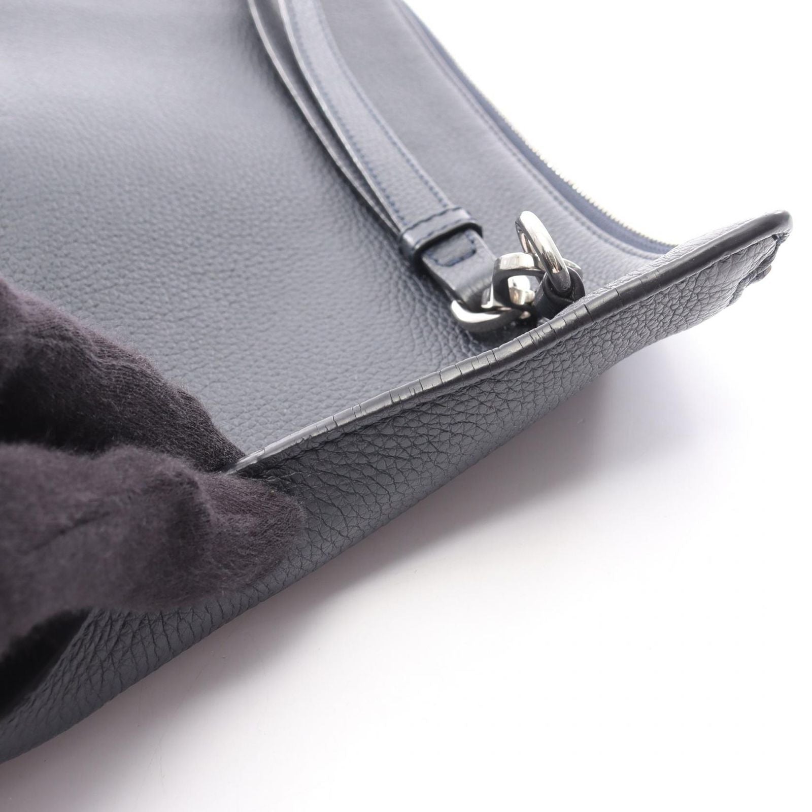 Loewe Clutch Anagram Navy Leather — view 8