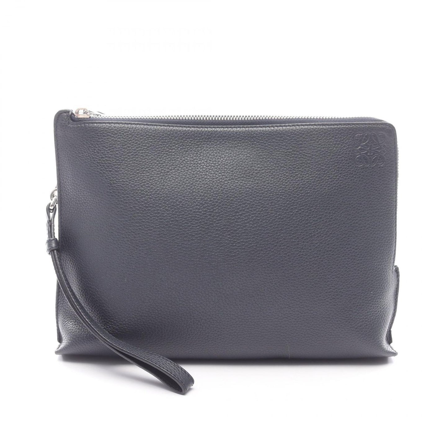 Loewe Clutch Anagram Navy Leather