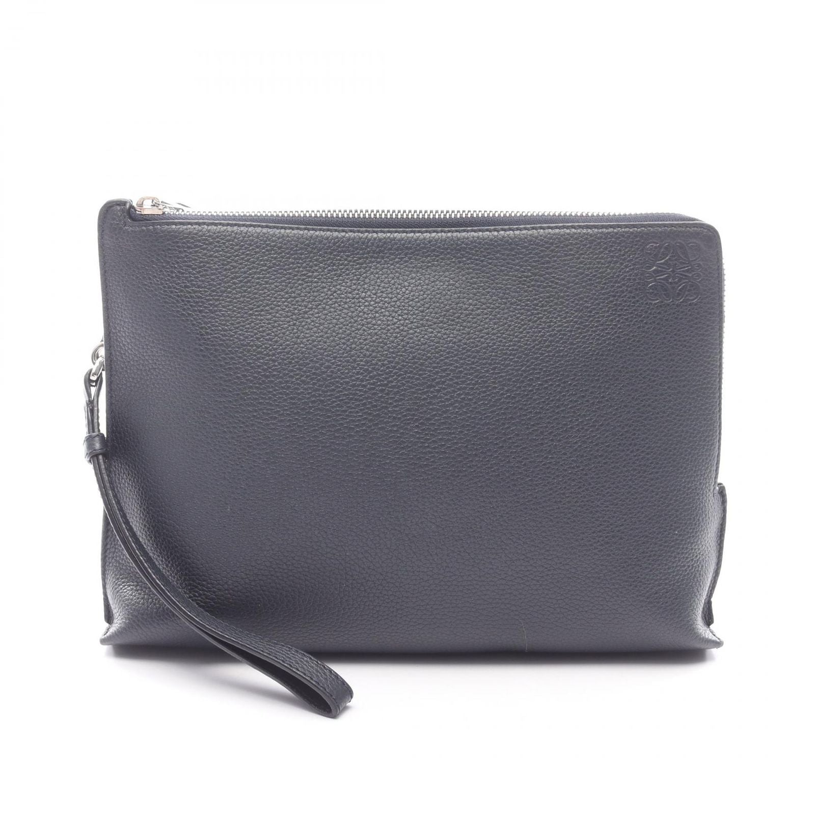 Loewe Clutch Anagram Navy Leather