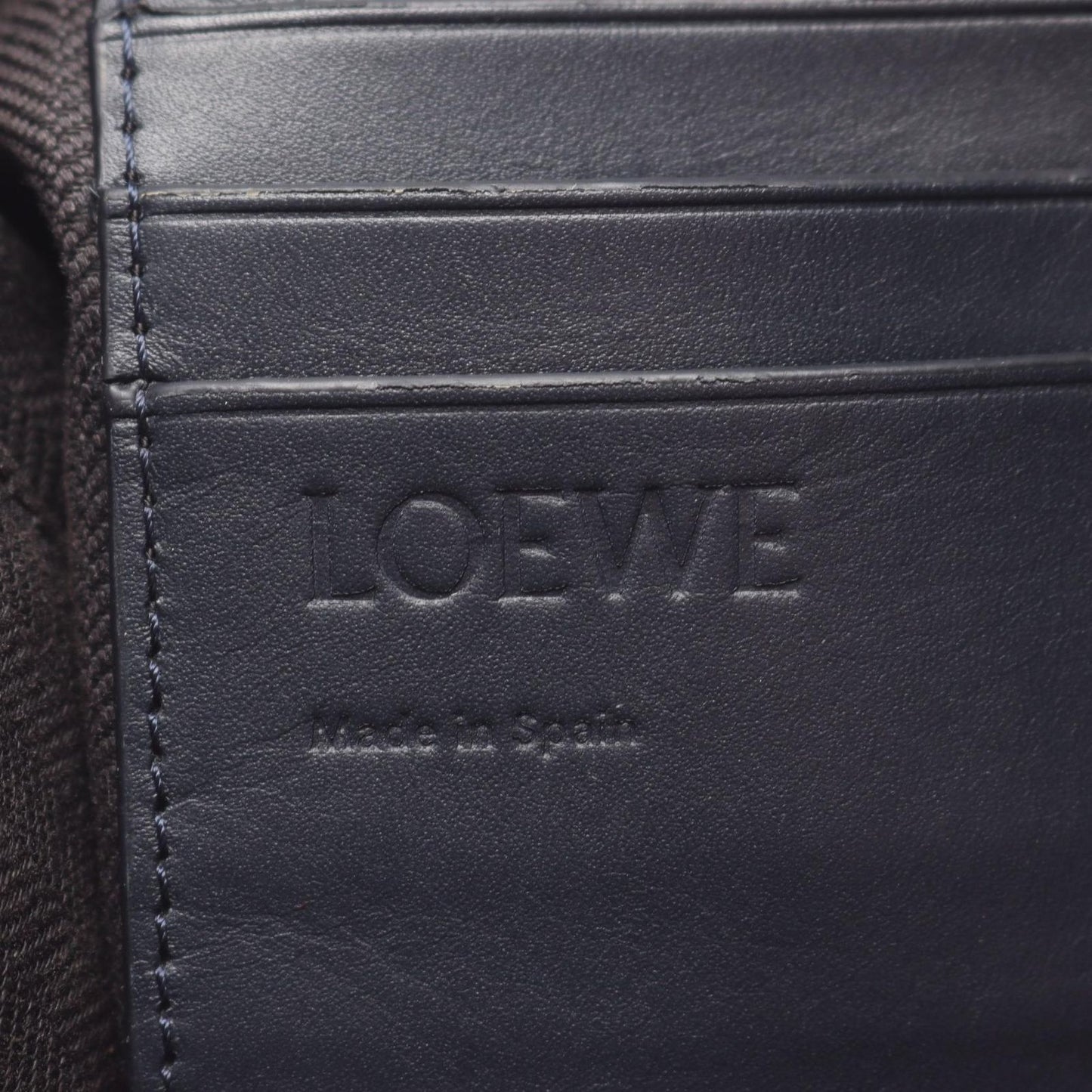 Loewe Clutch Anagram Navy Leather — view 4