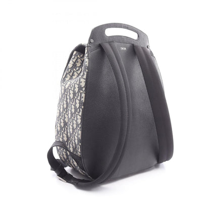 Dior Backpack Gallop White Navy Beige Canvas Leather Oblique — view 2