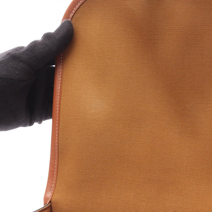 Celine Shoulder Bag Falco Triomphe Dark Brown Canvas Leather — view 6
