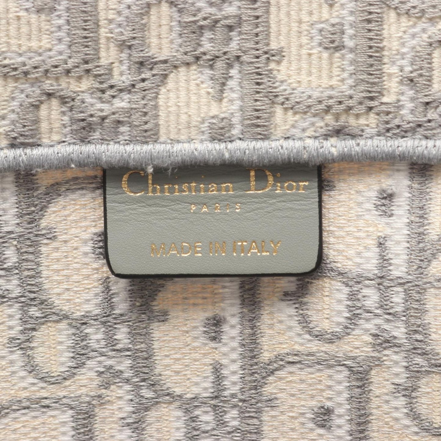 Dior Tote Book Large Oblique Embroidery White Gray Canvas — view 4