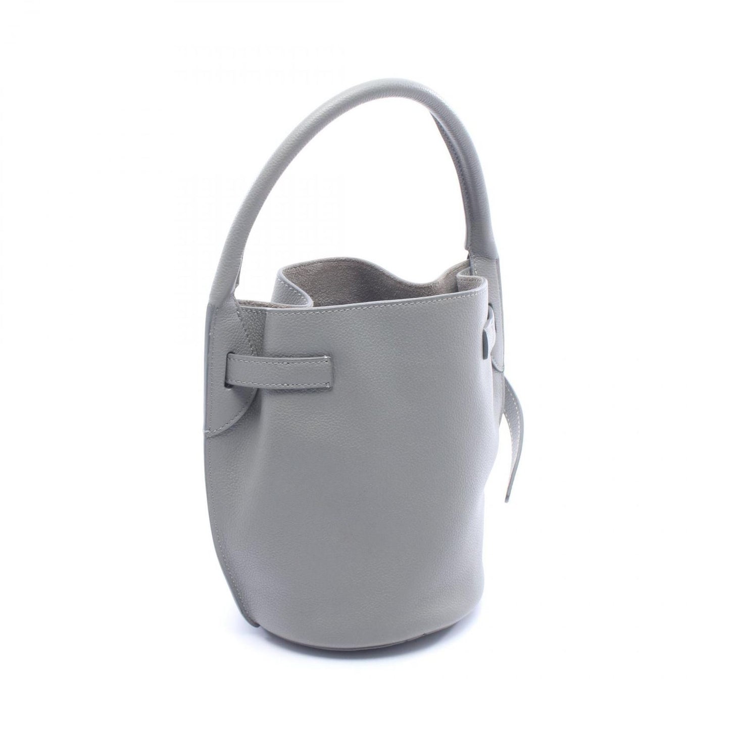 Celine Handbag Big Bag Bucket Nano Gray Leather Big Hand — view 2