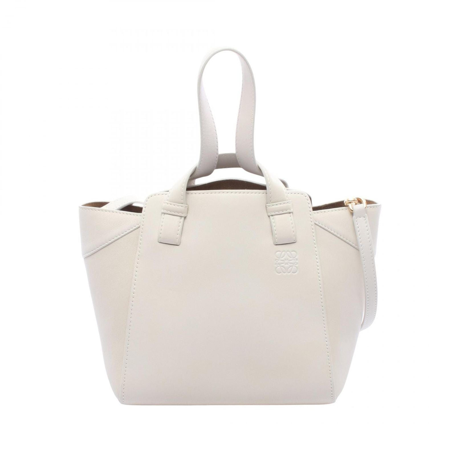 Loewe Handbag Hammock Nugget 2-Way Ivory Leather