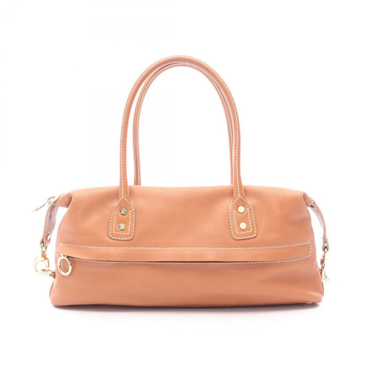 Celine Macadam Brown Leather Mini Boston Bag
