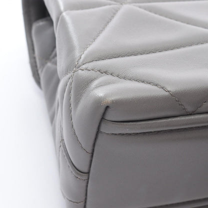 Prada Shoulder Bag Nappa Stitched Spectrum Gray Leather Chain — view 8