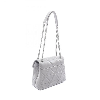Prada Shoulder Bag Nappa Stitched Spectrum Gray Leather Chain — view 2