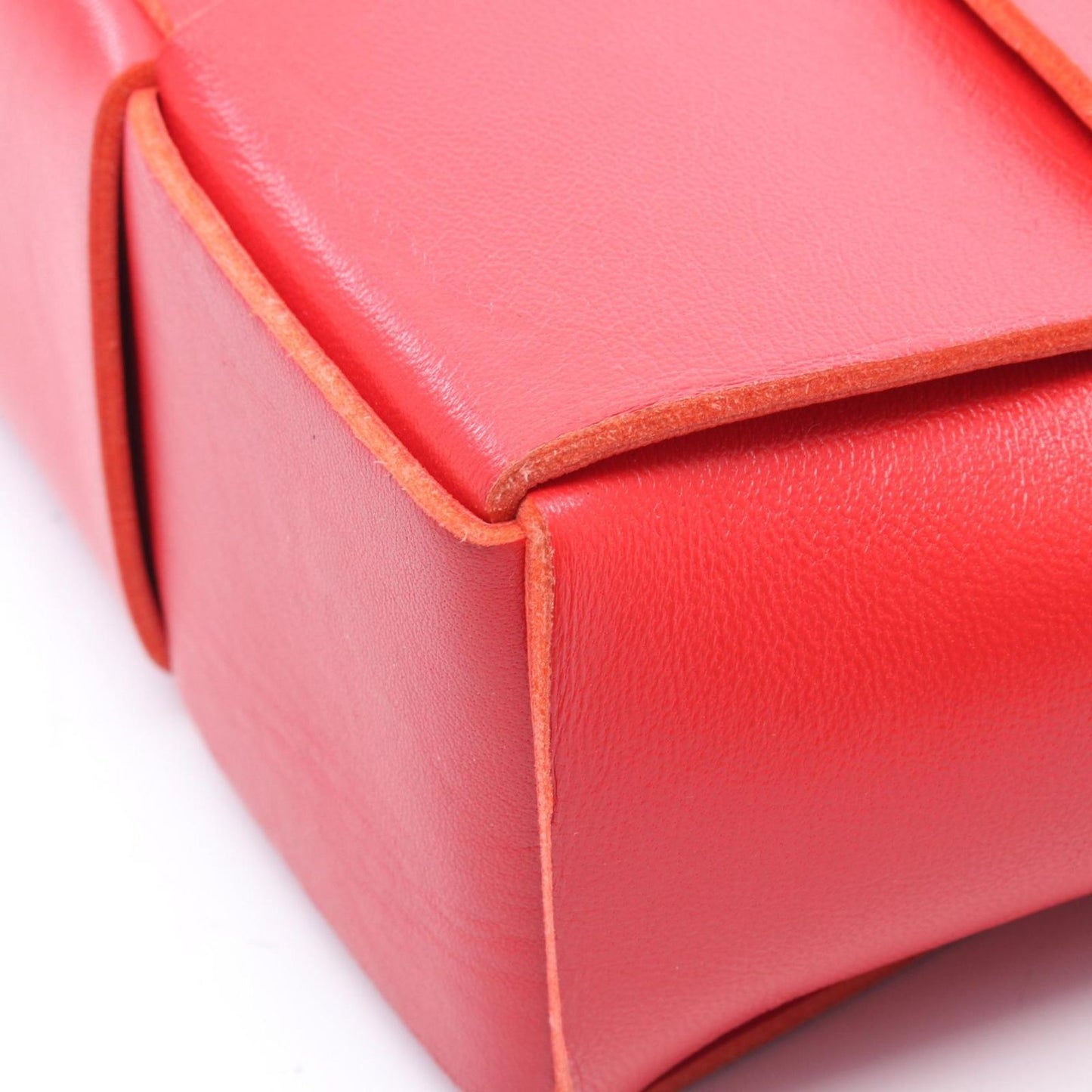 Bottega Veneta Tote Candy Arco 2-Way Red Leather Intrecciato Mini — view 7