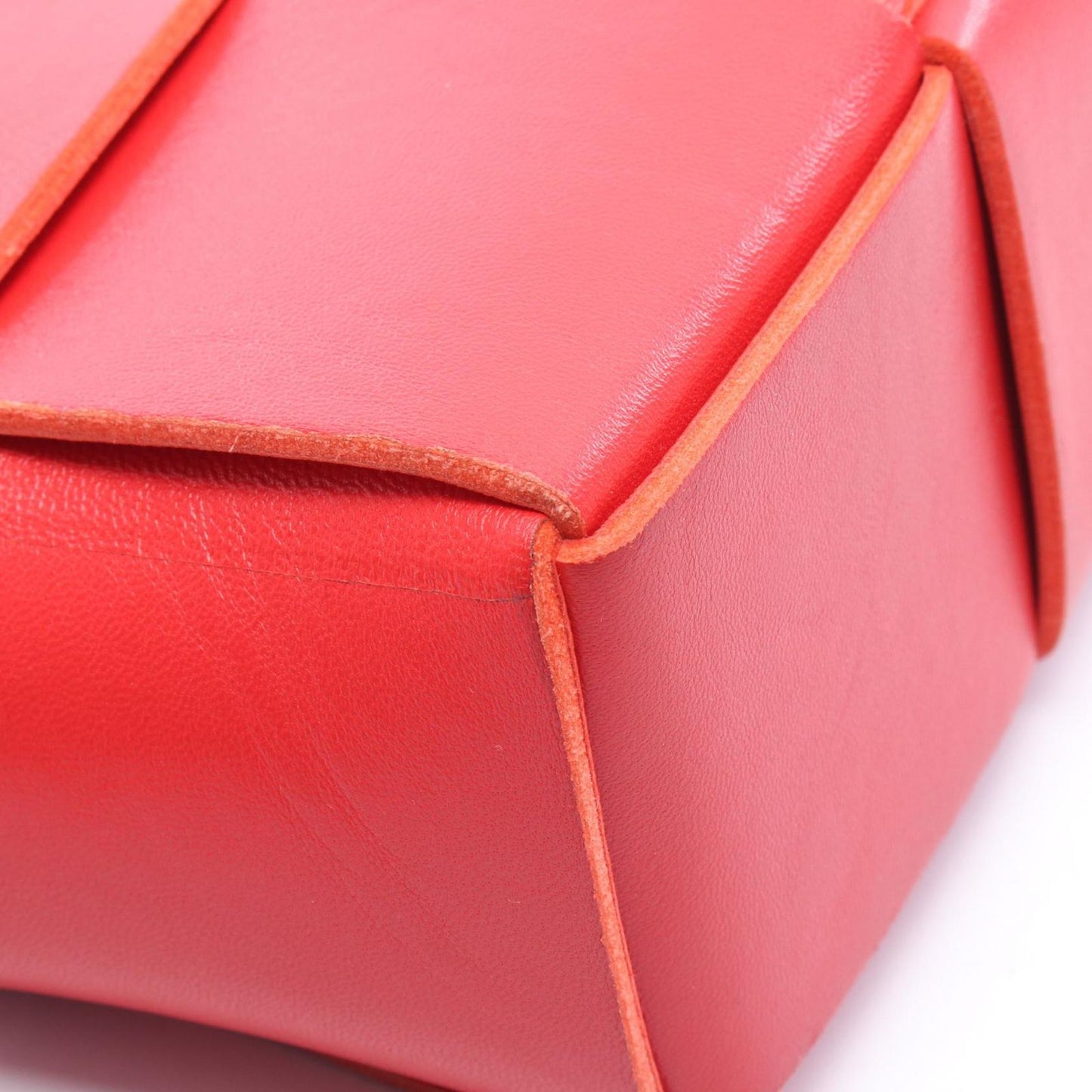 Bottega Veneta Tote Candy Arco 2-Way Red Leather Intrecciato Mini — view 6