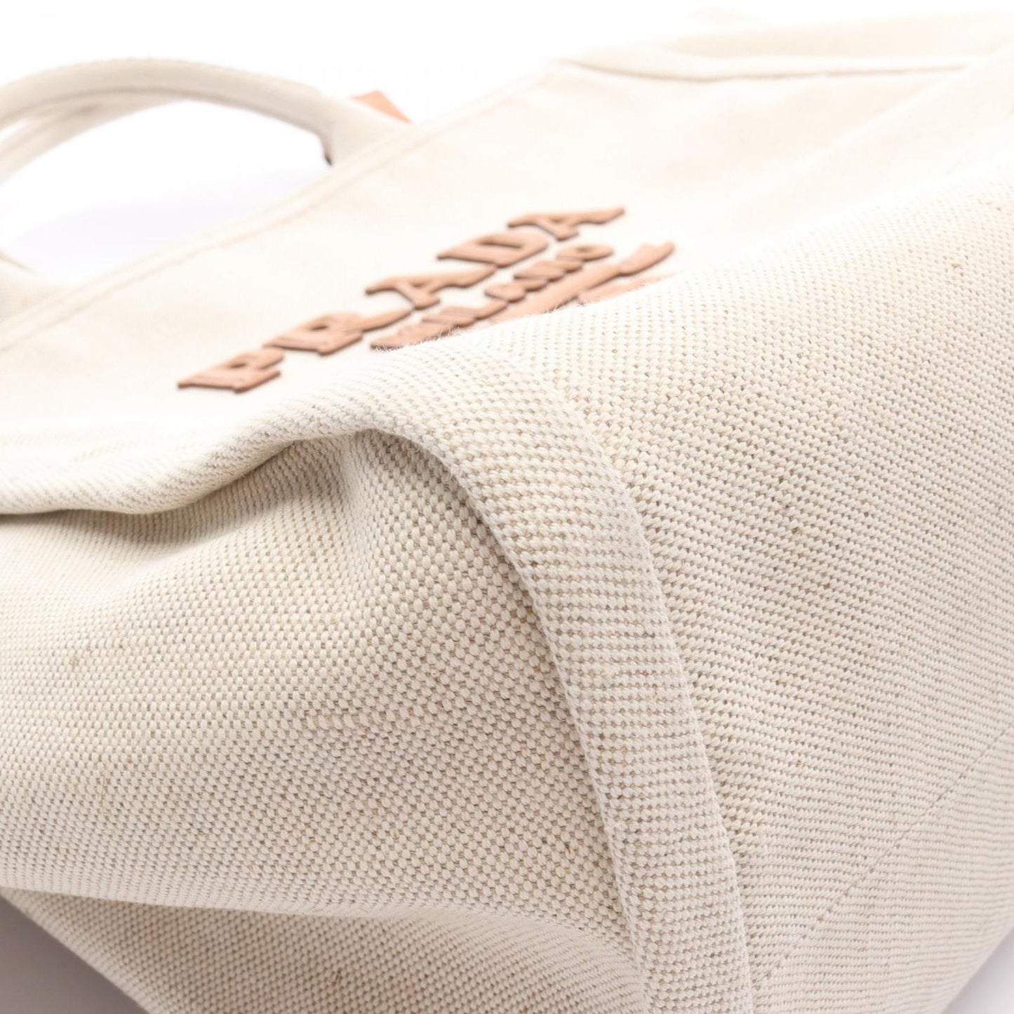 Prada Tote Jardinier Linen Blend Natural Canvas — view 5