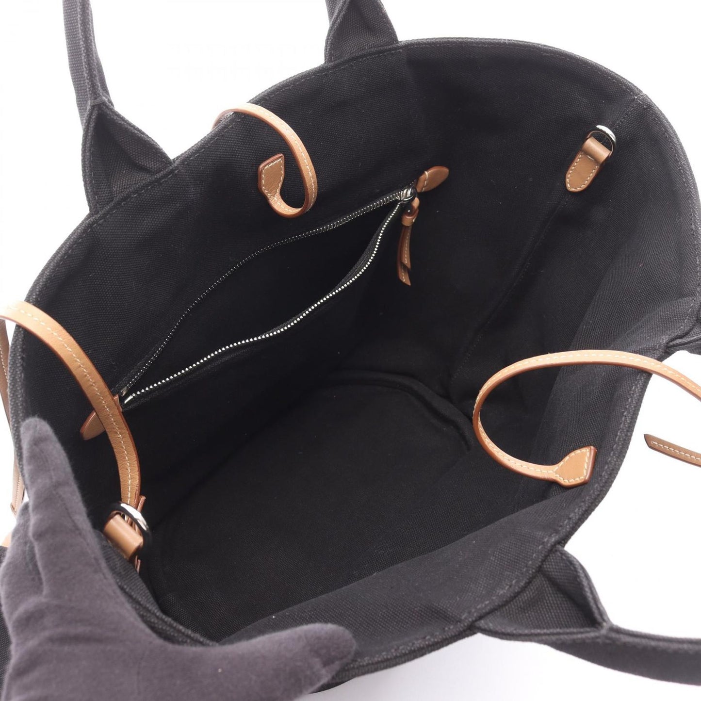 Prada Tote Canapa 2-Way Black Canvas — view 3