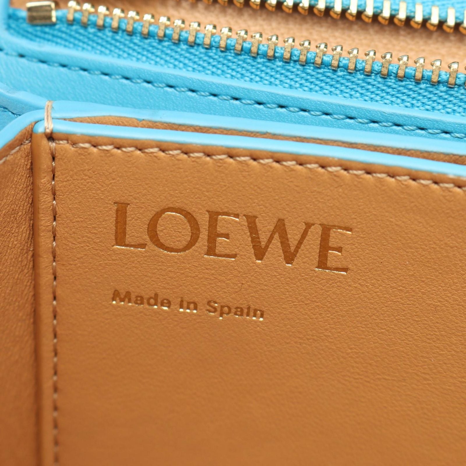 Loewe Shoulder Bag Goya Turquoise Leather — view 4