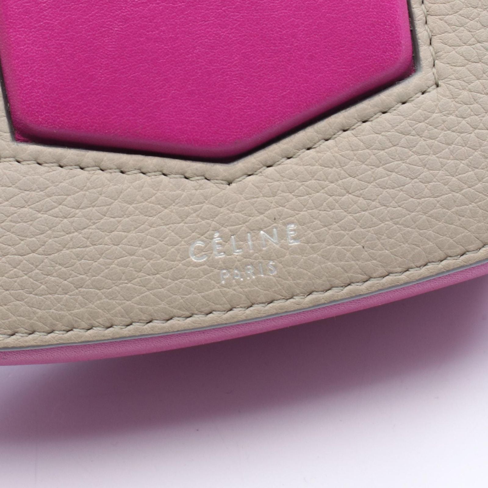 Celine Shoulder Bag Trotter Small Bicolor Gray Purple Leather — view 4