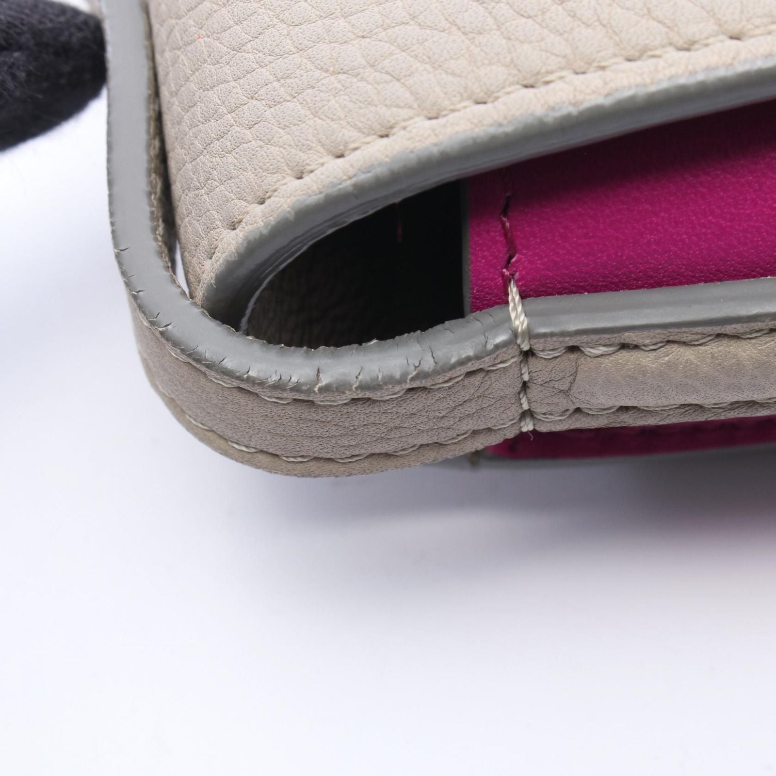 Celine Shoulder Bag Trotter Small Bicolor Gray Purple Leather — view 9