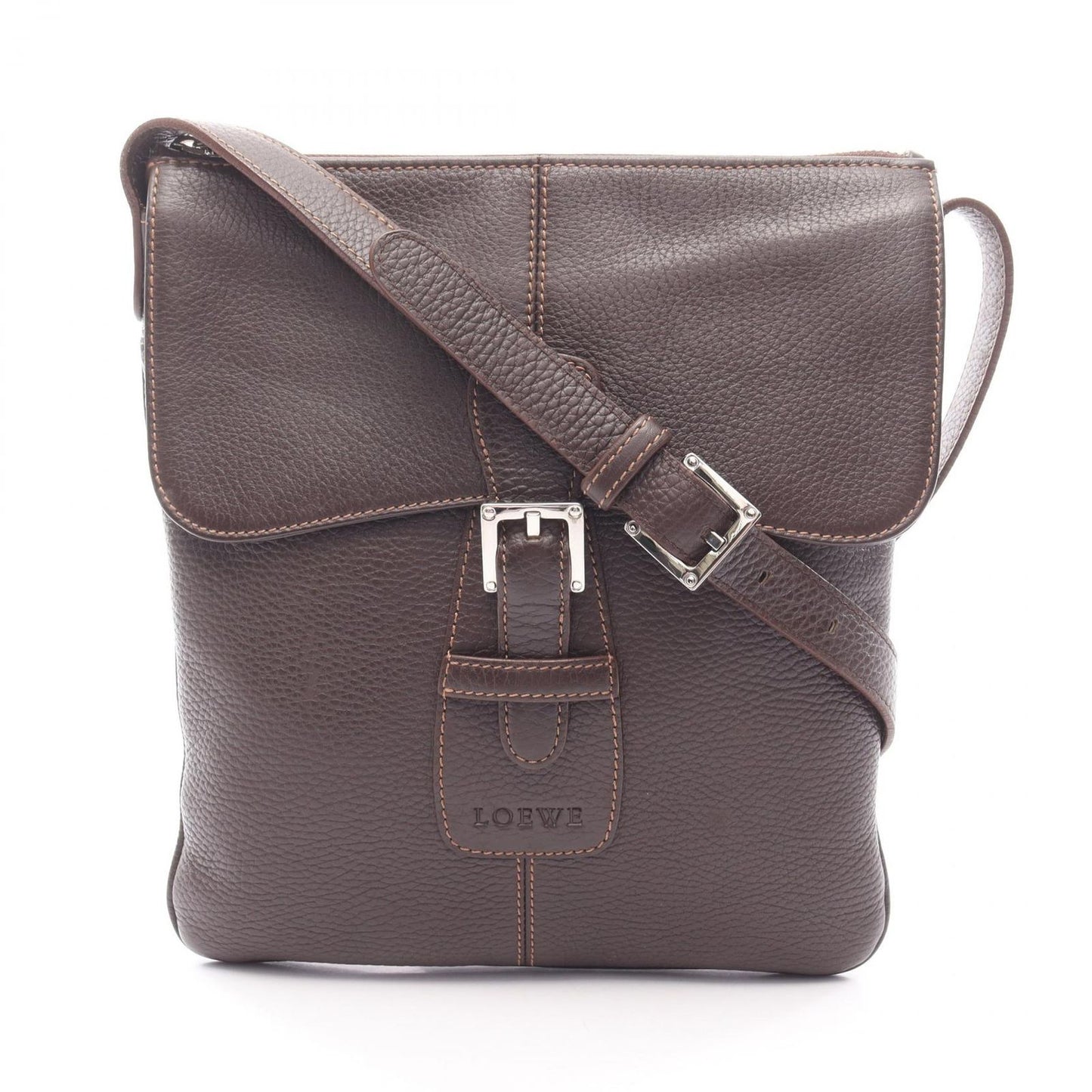 Loewe Shoulder Bag Senda Dark Brown Leather