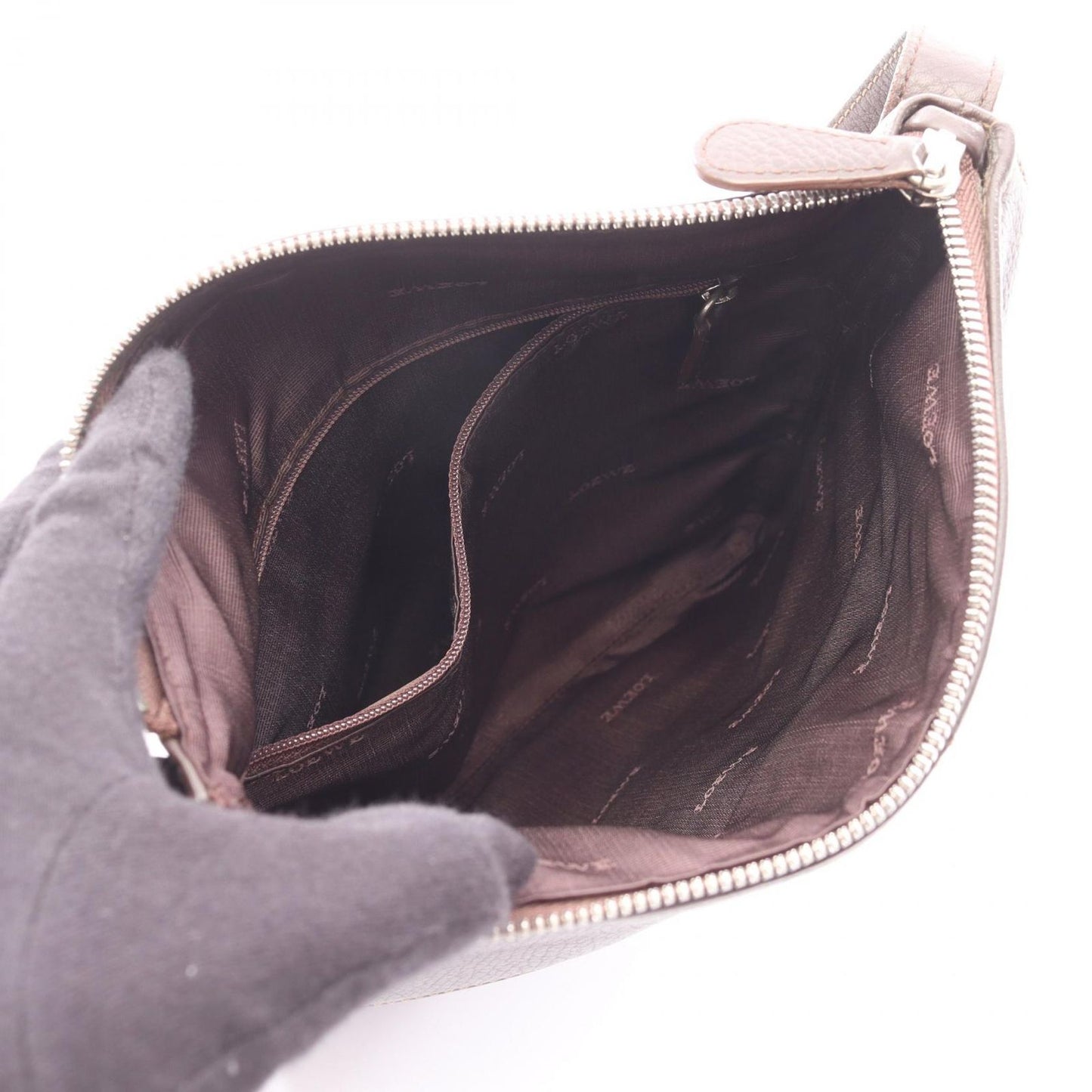Loewe Shoulder Bag Senda Dark Brown Leather — view 3
