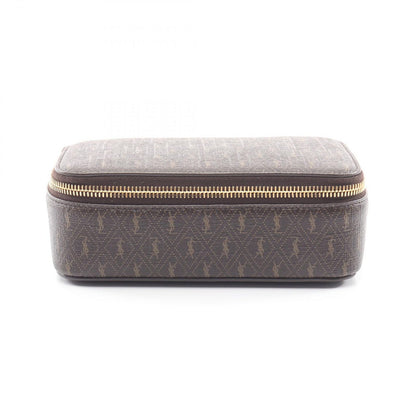 Saint Laurent Paris Monogram Box Dark Brown Leather Small Shoulder Bag