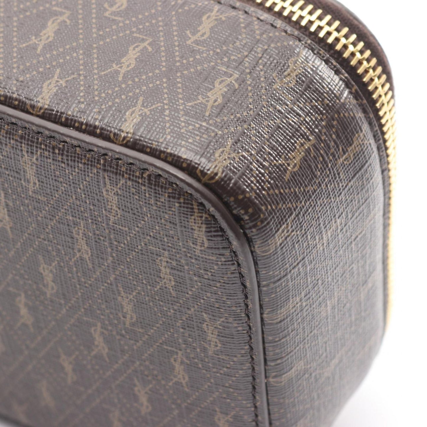 Saint Laurent Paris Monogram Box Dark Brown Leather Small Shoulder Bag — view 5