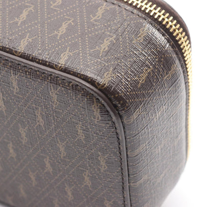 Saint Laurent Paris Monogram Box Dark Brown Leather Small Shoulder Bag — view 5