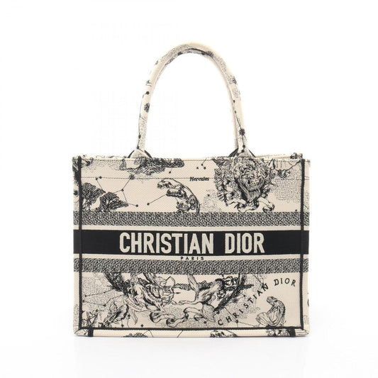 Dior Tote Book Zodiac White Black Canvas