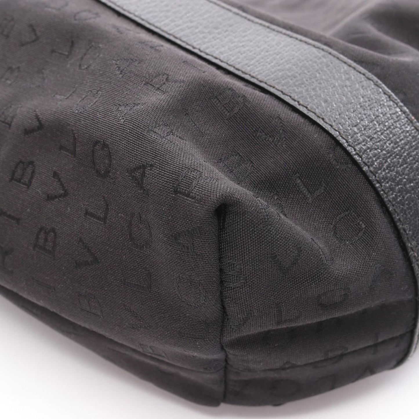 Bvlgari Tote Logo Mania Black Canvas Leather — view 6