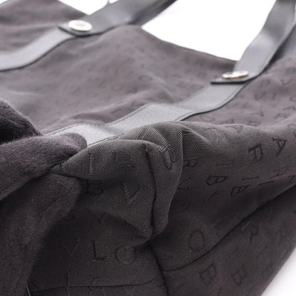 Bvlgari Tote Logo Mania Black Canvas Leather — view 8