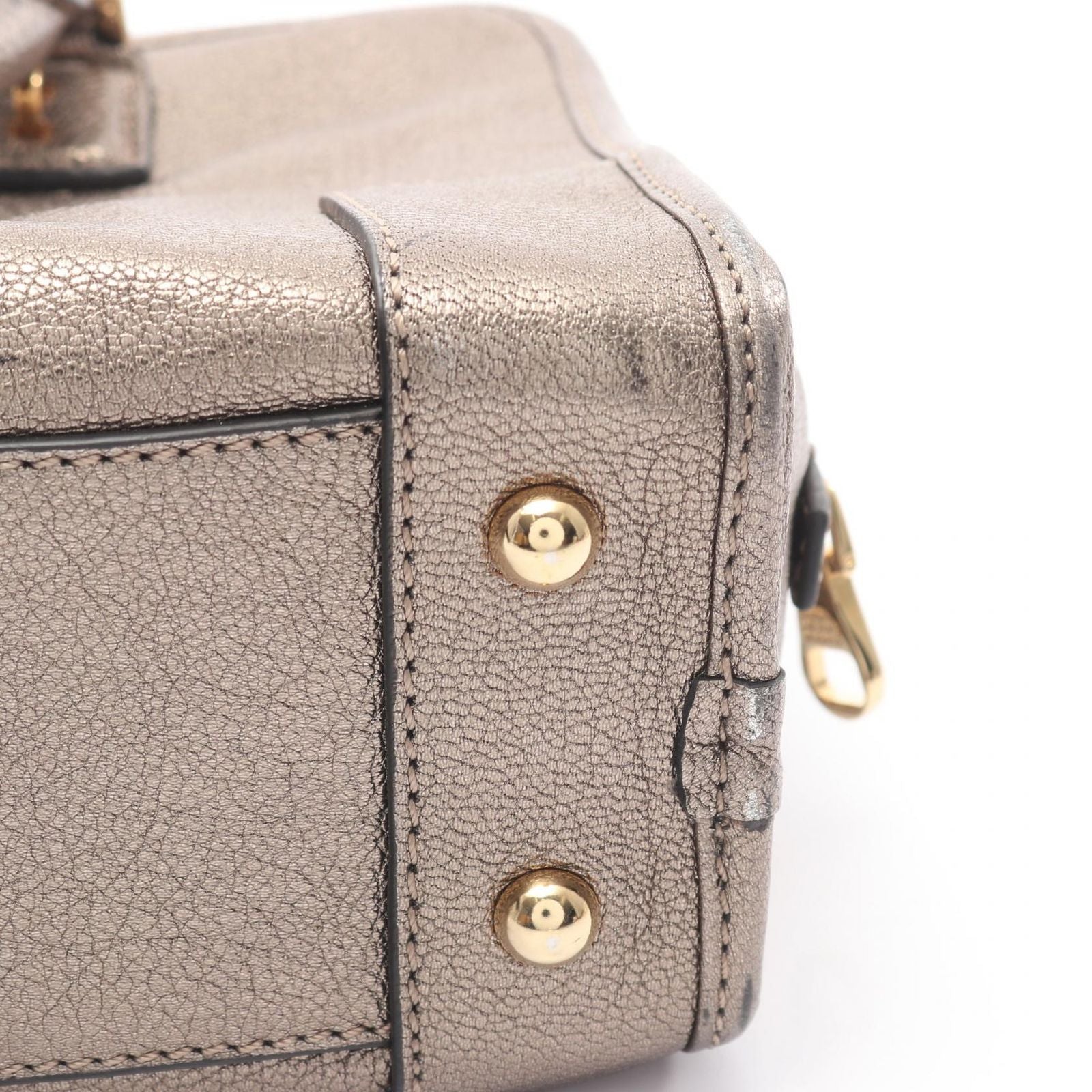 Loewe Handbag Amazona 23 Champagne Gold Leather — view 8