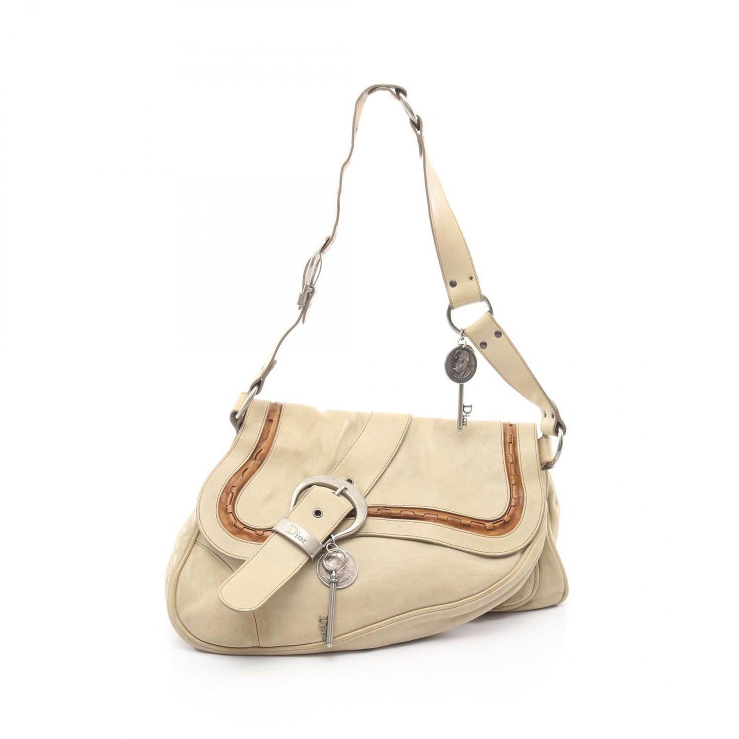 Dior Shoulder Bag Gaucho Beige Leather