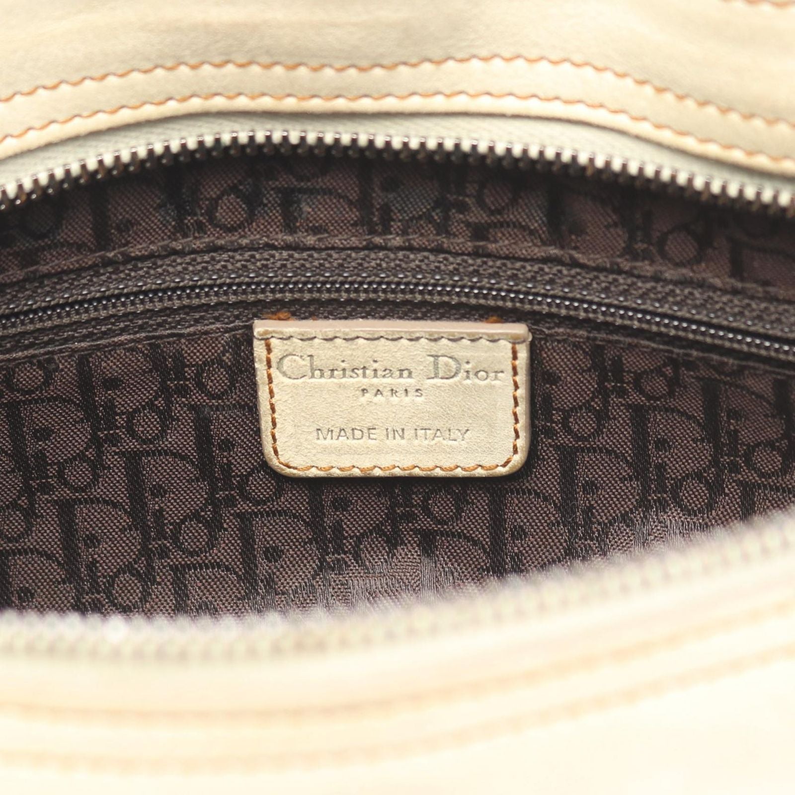 Dior Shoulder Bag Gaucho Beige Leather — view 5