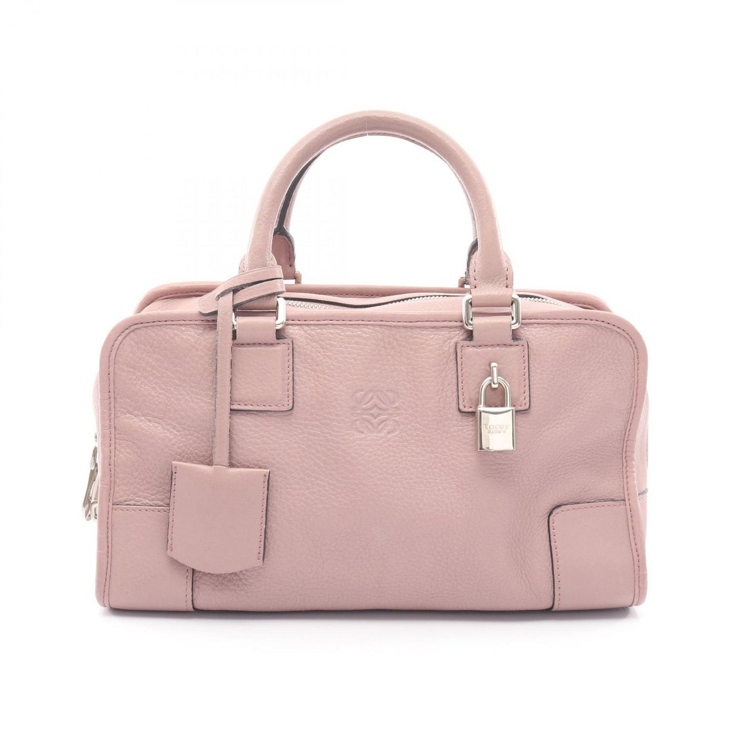 Loewe Handbag Amazona 28 Pink Beige Leather