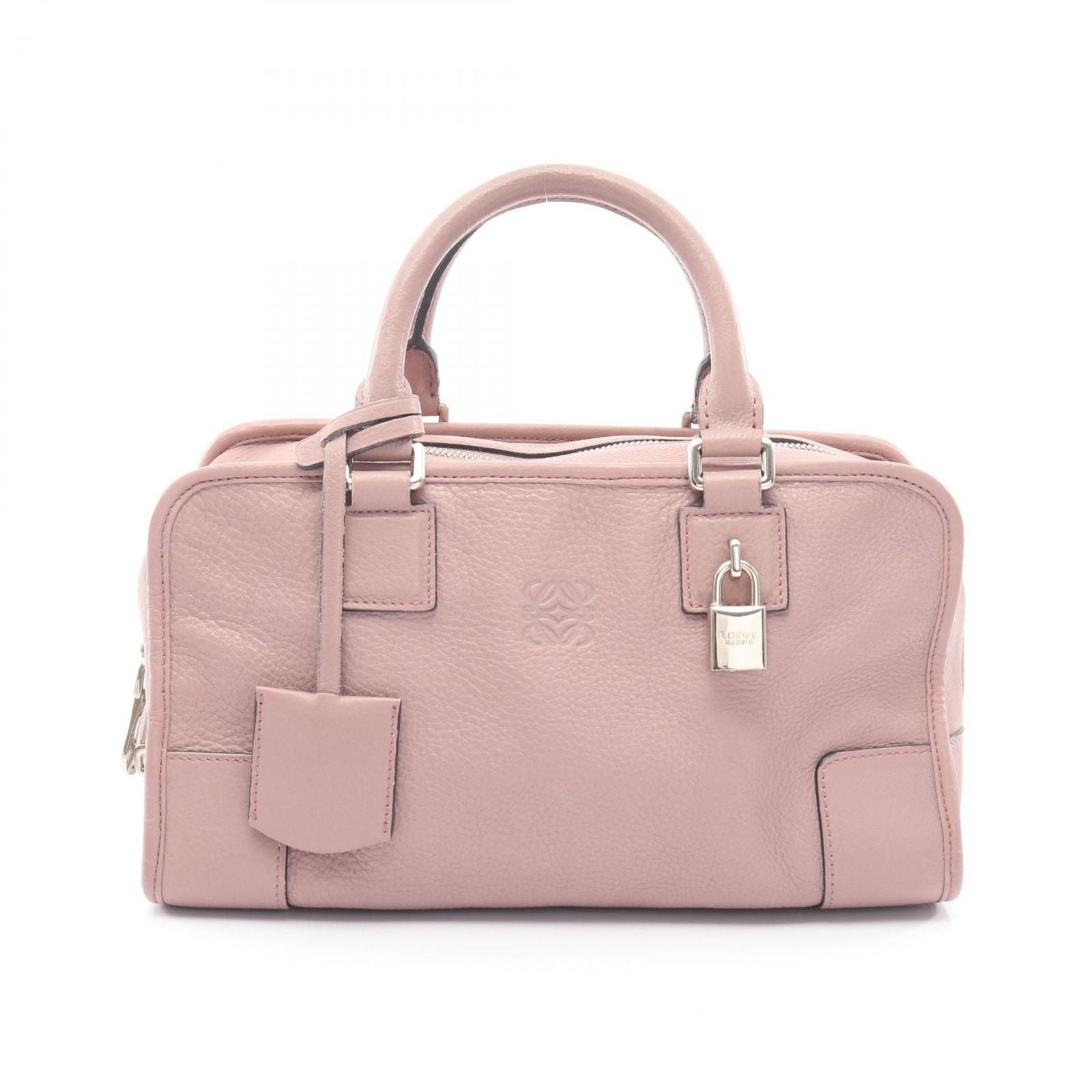 Loewe Handbag Amazona 28 Pink Beige Leather