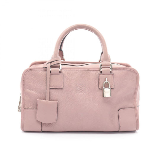 Loewe Handbag Amazona 28 Pink Beige Leather