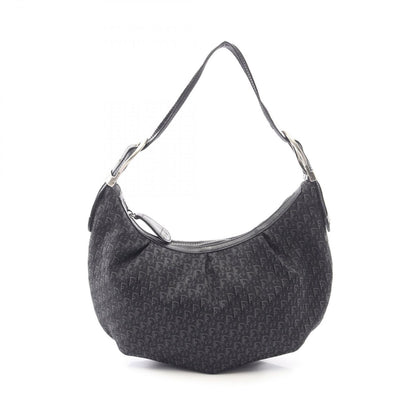 Dior Shoulder Bag Black Canvas Leather Trotter