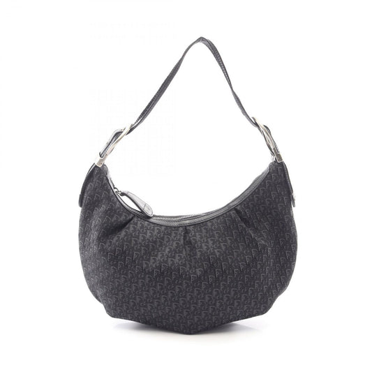 Dior Shoulder Bag Black Canvas Leather Trotter