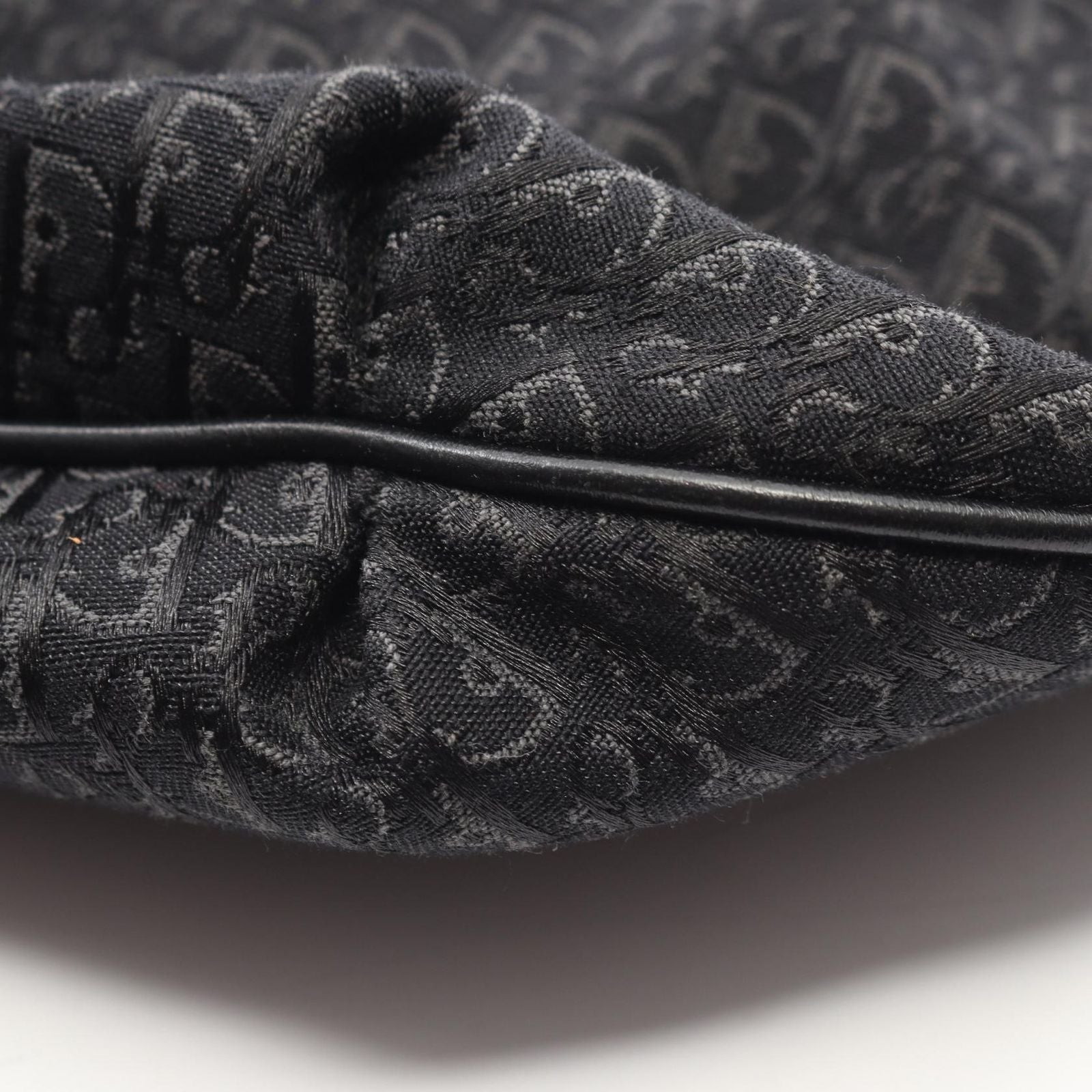 Dior Shoulder Bag Black Canvas Leather Trotter — view 6