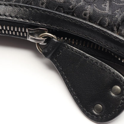Dior Shoulder Bag Black Canvas Leather Trotter — view 8