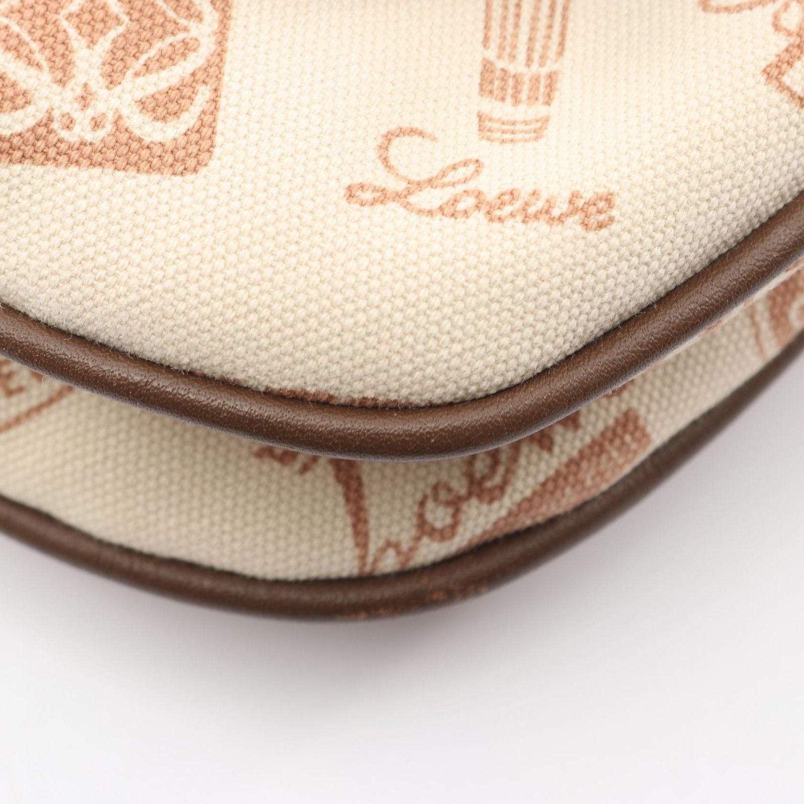 Loewe Shoulder Bag 160 Aniversario Beige Canvas Suede 160 — view 7