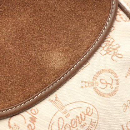 Loewe Shoulder Bag 160 Aniversario Beige Canvas Suede 160 — view 8
