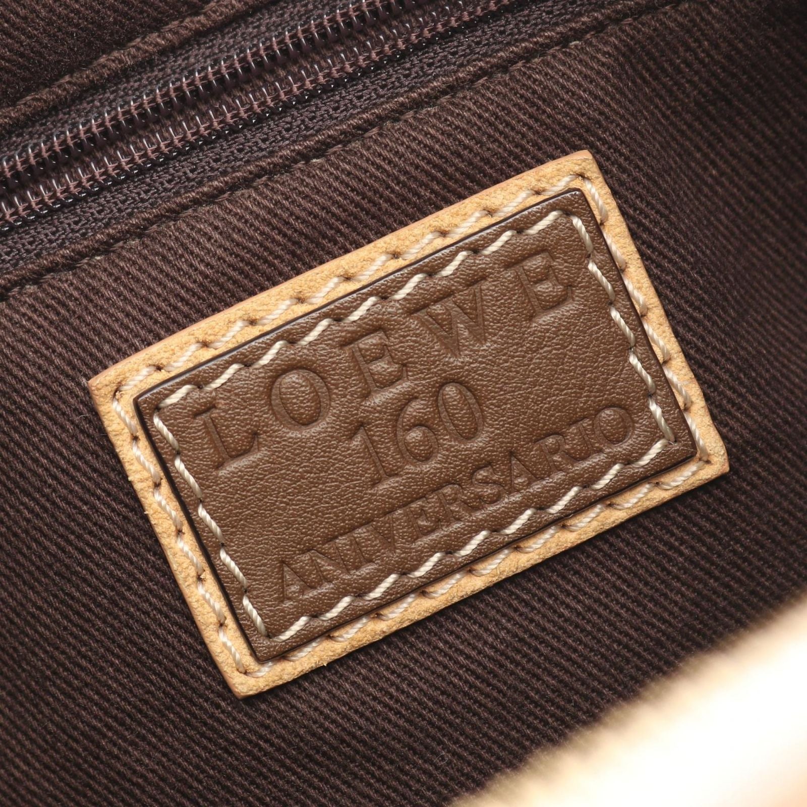Loewe Shoulder Bag 160 Aniversario Beige Canvas Suede 160 — view 4