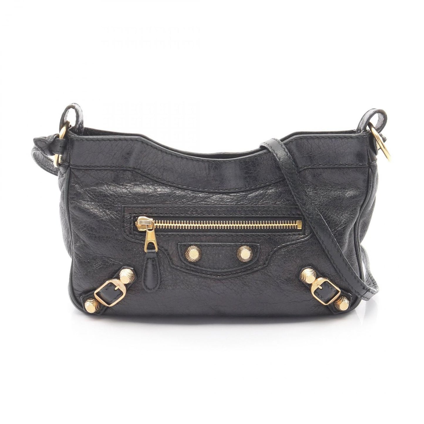 Balenciaga Shoulder Bag Giant Hips Black Leather